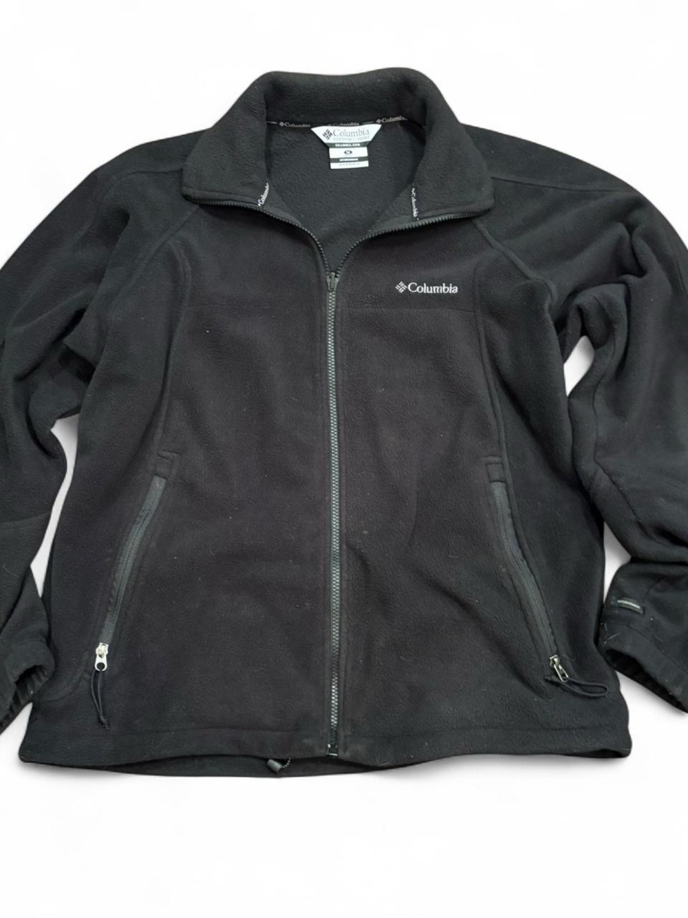 Columbia Men's Black Fleece Jacket Full Zip Stand-Up Collar Regular Fit M